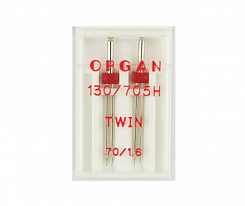 Иглы стандартные Organ двойные № 70/1,6 2 шт.