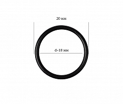 Кольцо для бюстгальтера металл 17,8 мм черный