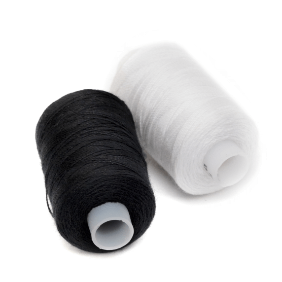 Нитки для вышивки бисером LANTAN 110 черные (100 м)