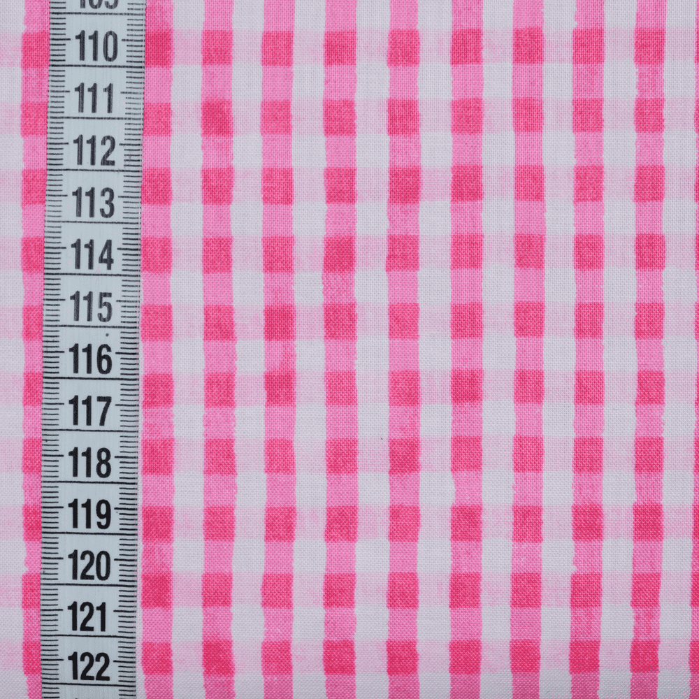 Ткань хлопок для пэчворка для одежды розовый, клетка, Windham Fabrics (арт. 51862-7)