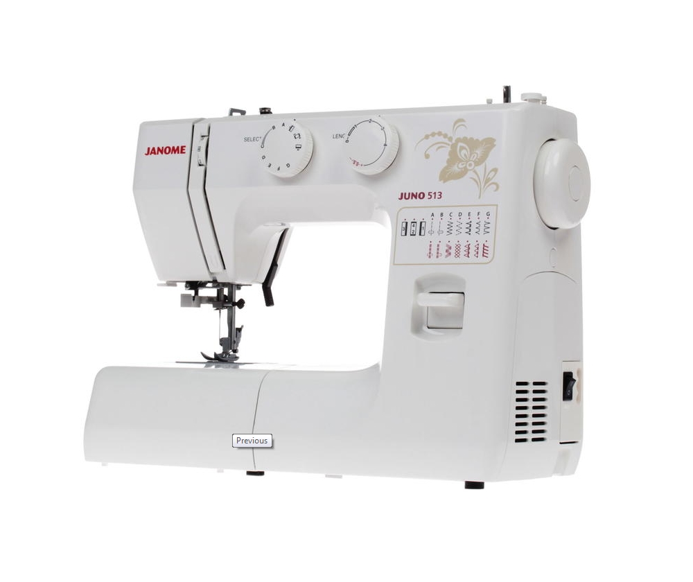 Janome Juno 513: швейные машины, купить в Мире Шитья