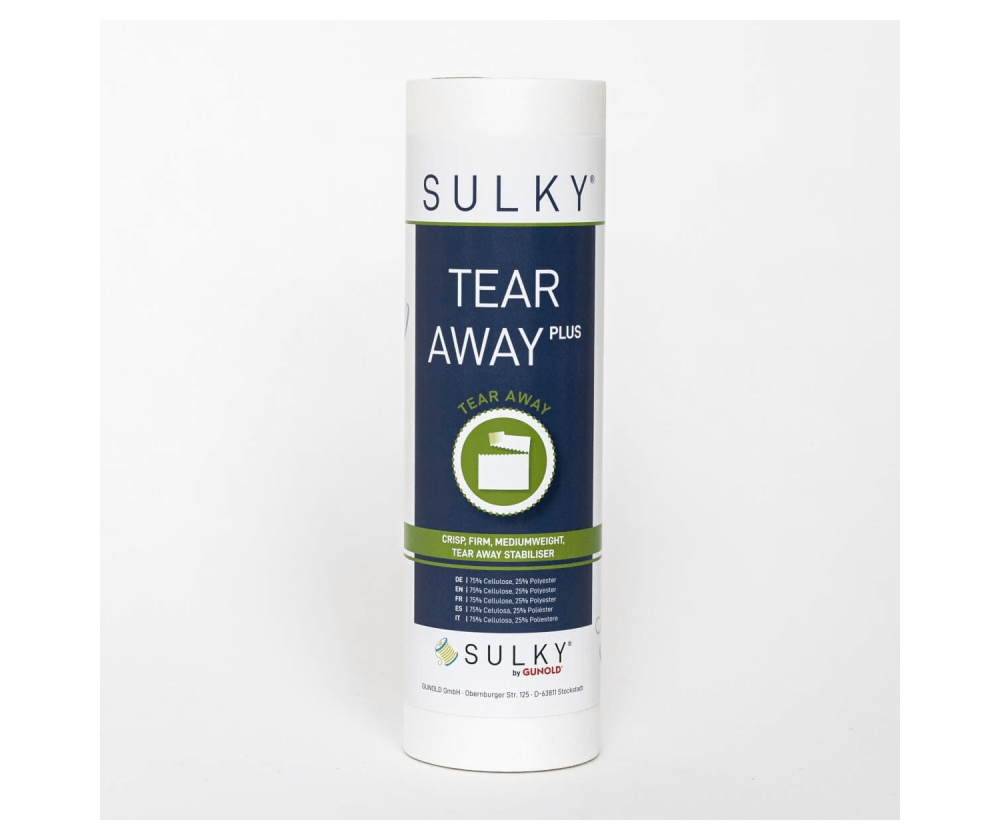 Неклеевой отрывной флизелин, белый, Gunold SULKY TEAR AWAY PLUS, 25 см х 10 м