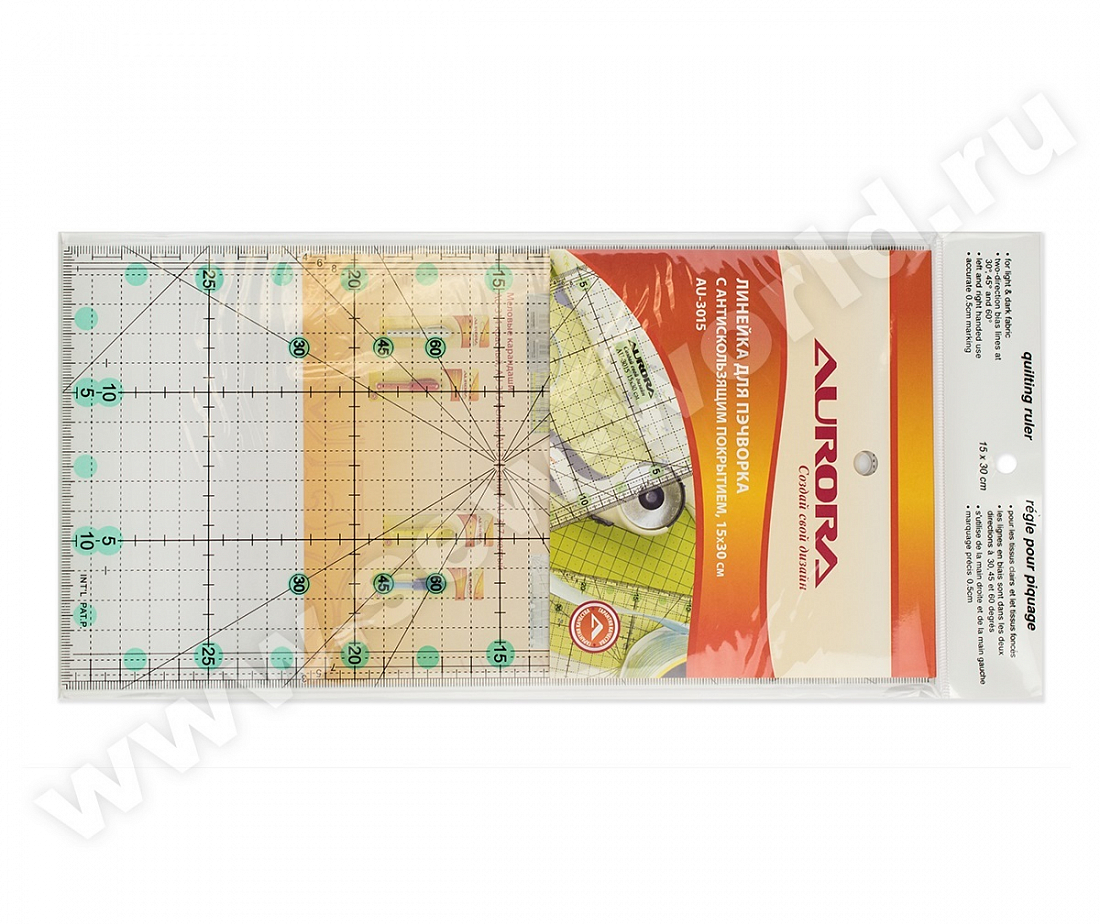 Линейка для пэчворка Aurora AU-3015 30 х 15 см