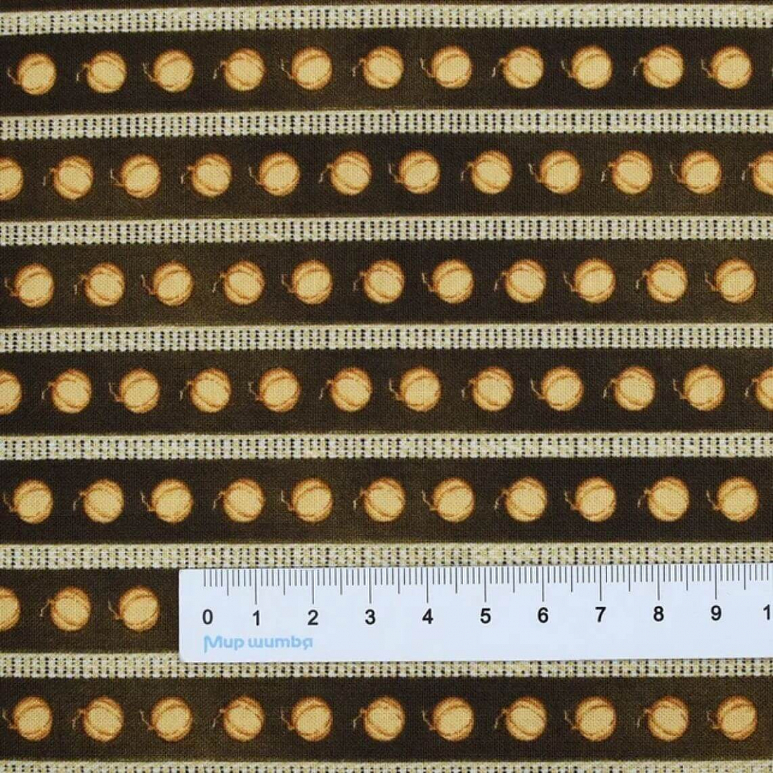 Ткань хлопок для пэчворка для одежды коричневый, бордюры овощи осень, Benartex (арт.  1254056B)