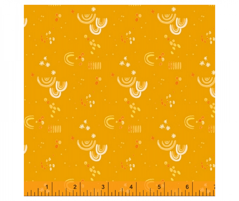 Ткань хлопок для пэчворка для одежды желтый, фактура, Windham Fabrics (арт. 52184-18)