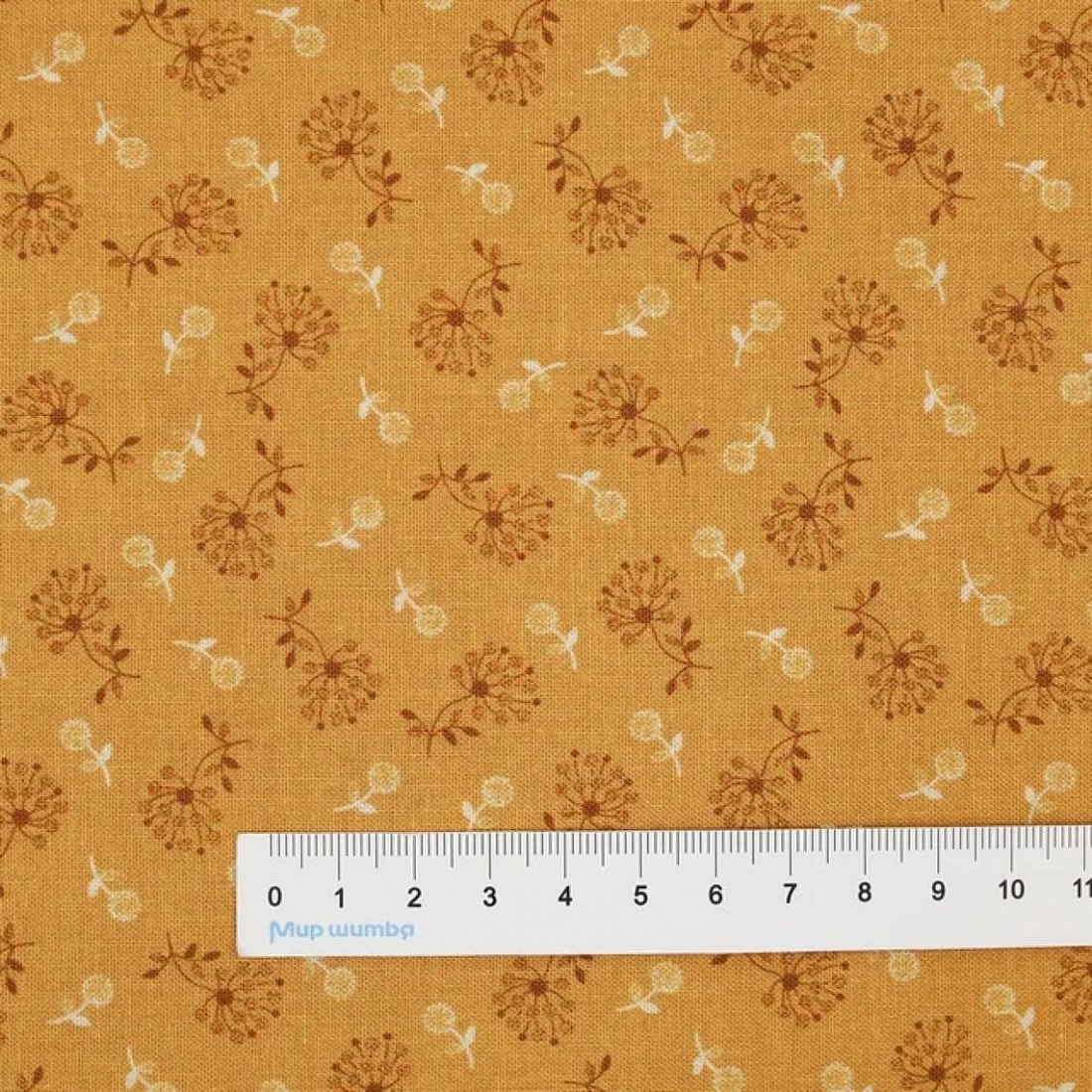 Ткань хлопок для пэчворка для одежды желтый, цветы, Blank Quilting (арт. 2663-44)