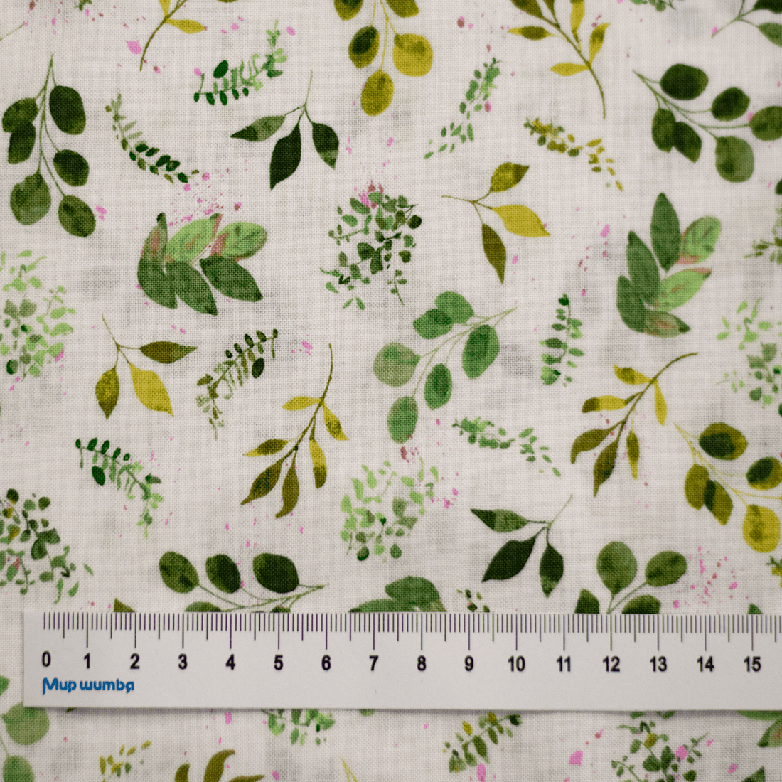 Ткань хлопок для пэчворка для одежды белый, флора, Windham Fabrics (арт. 52595-1)