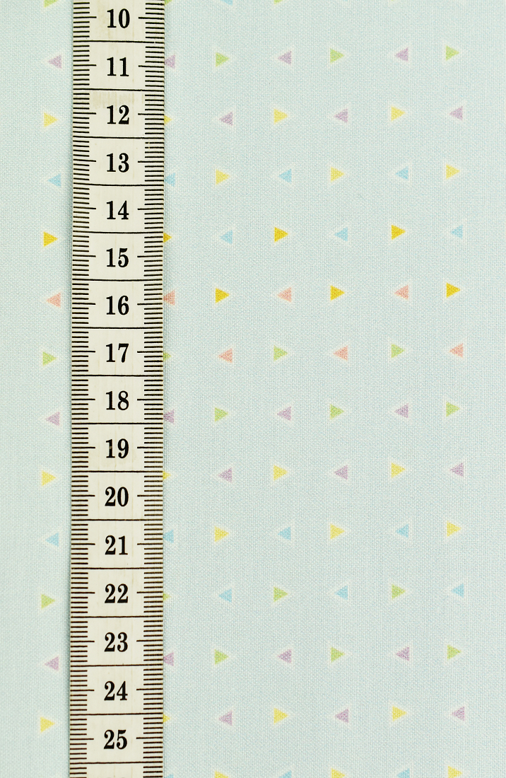 Ткань хлопок для пэчворка для одежды голубой, детская тематика геометрия, ALFA Z DIGITAL (арт. AL-RU1061)